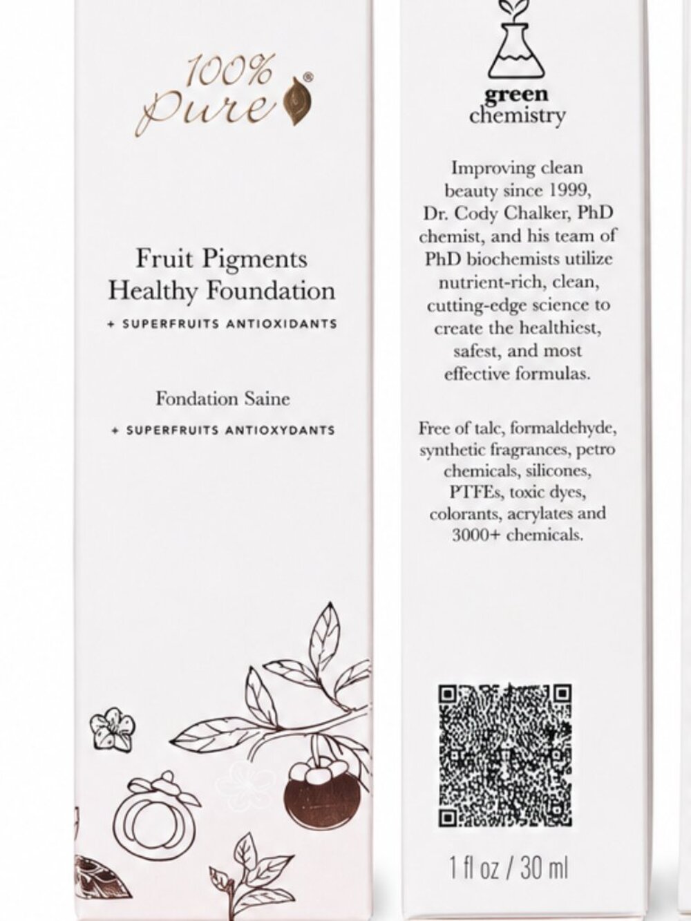 100% Pure Fruit Pigments Healthy Foundation – Peach Bisque (New & Unopened)